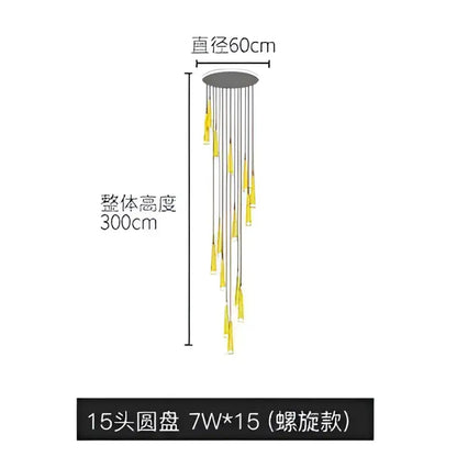 Modern gold led ring chandelier living room pendant light