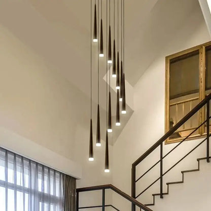Modern gold led ring chandelier living room pendant light