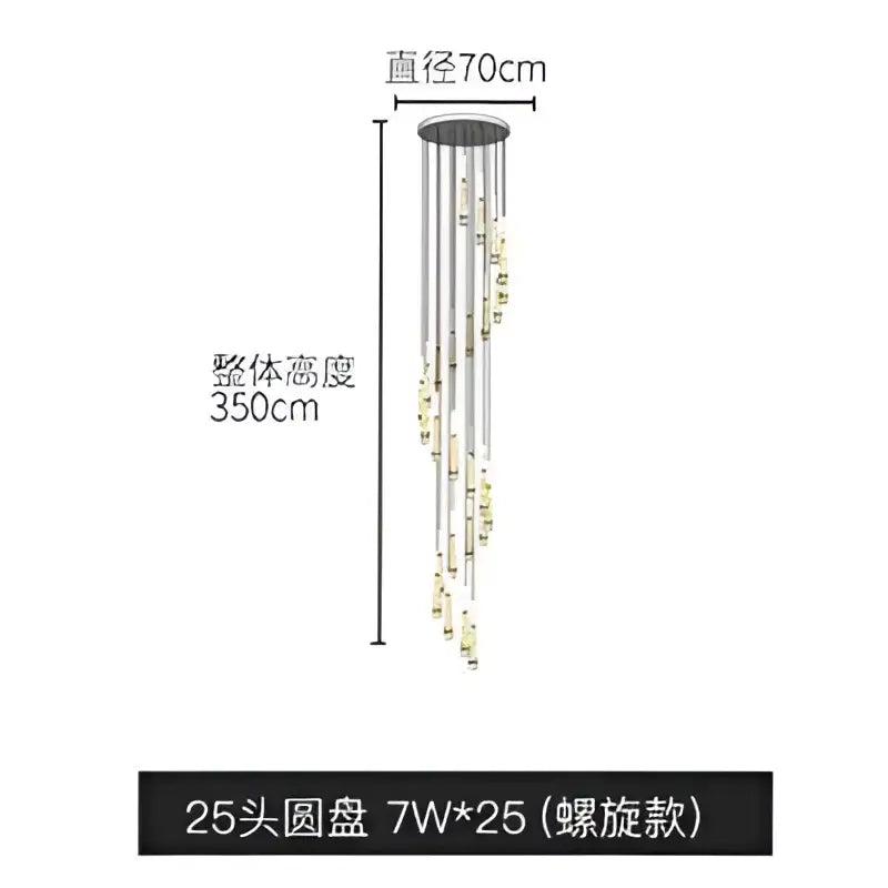 Modern gold led ring chandelier living room pendant light