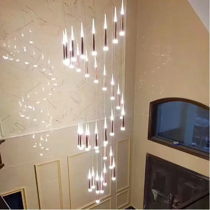 Modern gold led ring chandelier living room pendant light