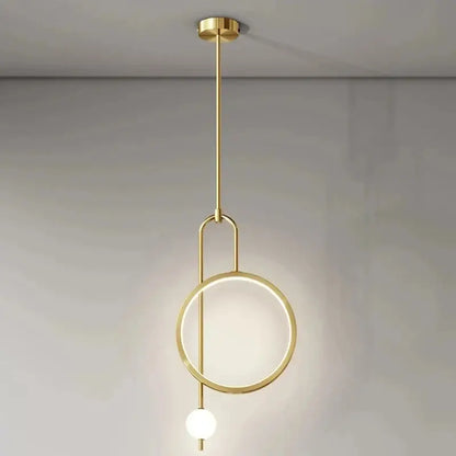 Modern black led ring pendant chandelier for dining room