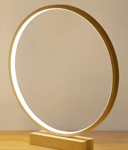 Modern twisted white led ring table lamp for bedroom lighting
