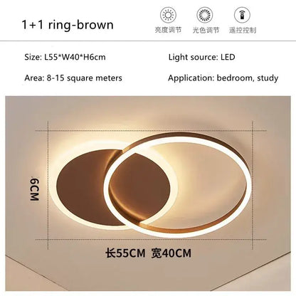 Modern gold led rings ceiling chandelier for living room