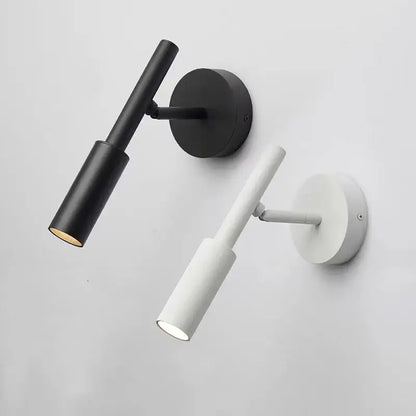 Modern black & white rotatable wall lamp – bedroom reading light