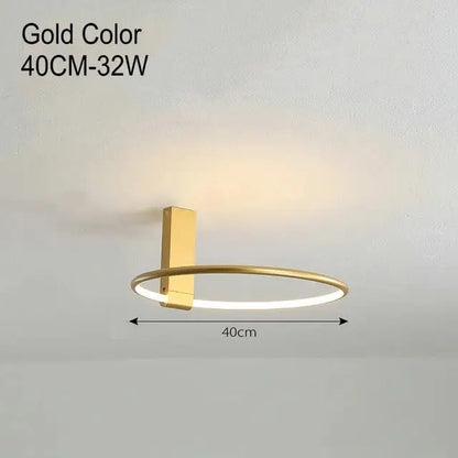 Modern black led round ceiling light living room interlocking rings