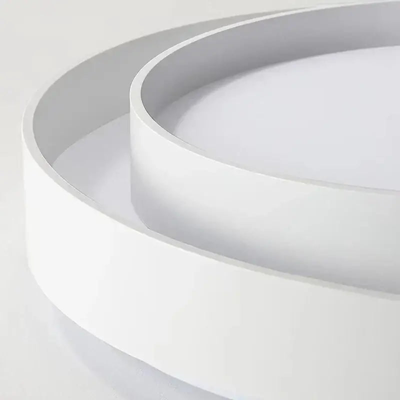 Modern white & black led round ceiling light living room warm glow