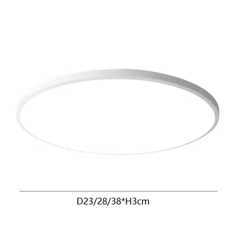 Modern minimalist white & black round ceiling light bedroom lamp