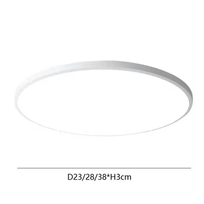 Modern minimalist white & black round ceiling light bedroom lamp