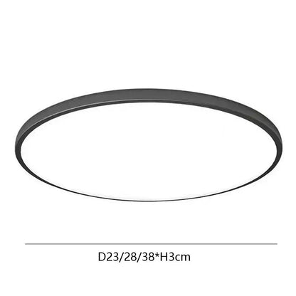 Modern minimalist white & black round ceiling light bedroom lamp
