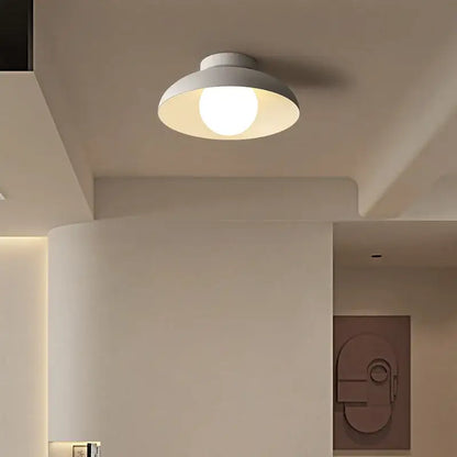 Modern minimalist white led round ceiling light bedroom fixture