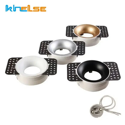 Modern white and gold round recessed ceiling mount – kitchen light set