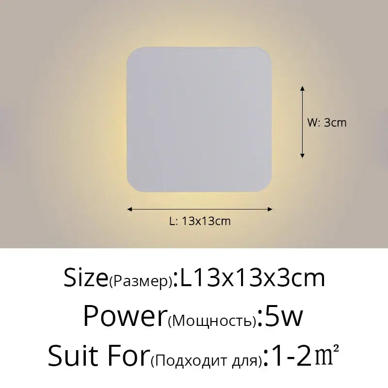 Modern black & white led round touch wall lamps for bedroom