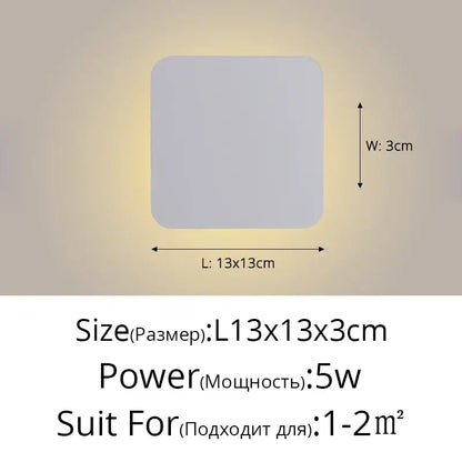 Modern black & white led round touch wall lamps for bedroom