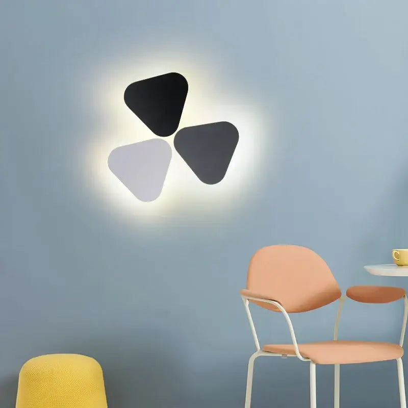 Modern black & white led round touch wall lamps for bedroom