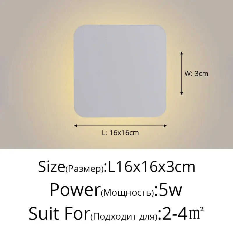 Modern black & white led round touch wall lamps for bedroom