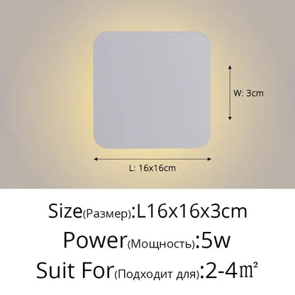 Modern black & white led round touch wall lamps for bedroom