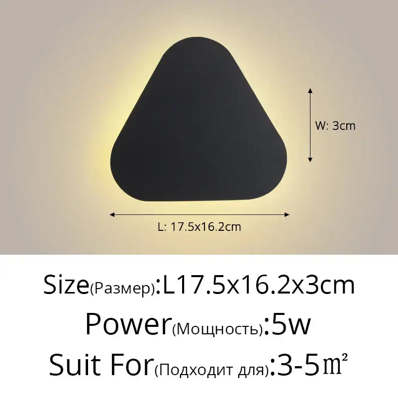 Modern black & white led round touch wall lamps for bedroom