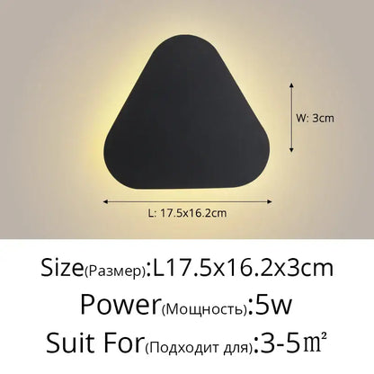 Modern black & white led round touch wall lamps for bedroom