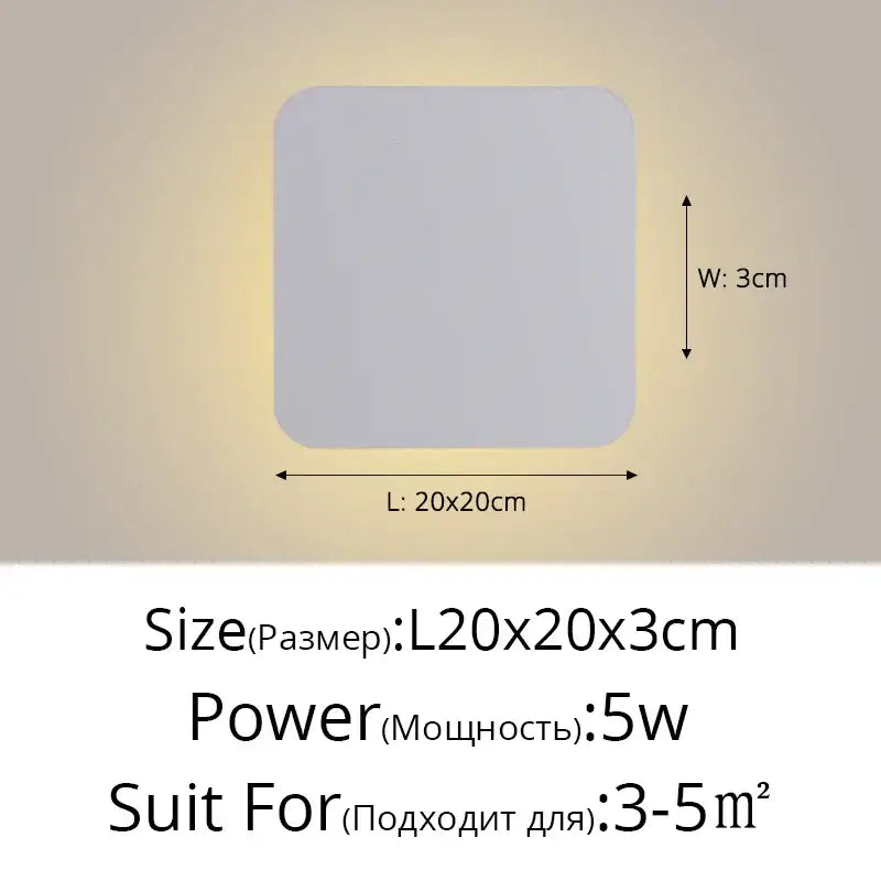 Modern black & white led round touch wall lamps for bedroom