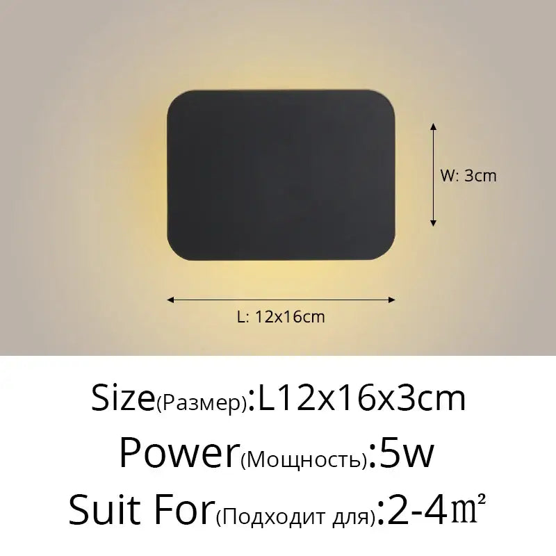 Modern black & white led round touch wall lamps for bedroom