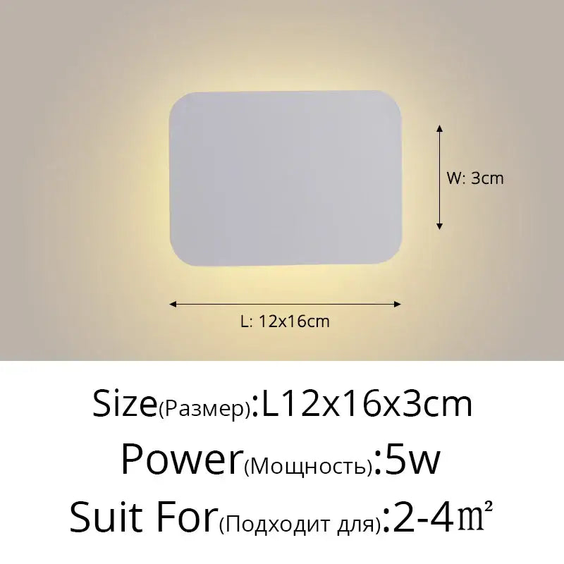 Modern black & white led round touch wall lamps for bedroom