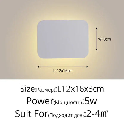 Modern black & white led round touch wall lamps for bedroom