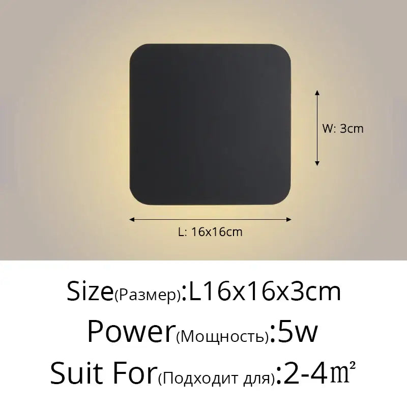 Modern black & white led round touch wall lamps for bedroom