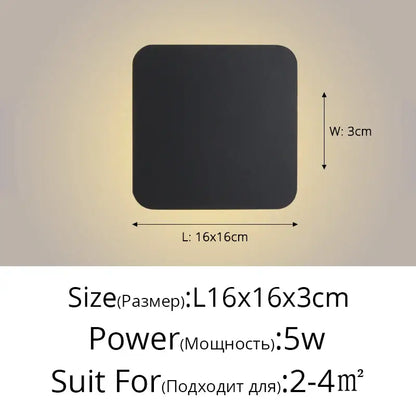 Modern black & white led round touch wall lamps for bedroom