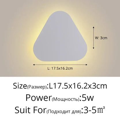 Modern black & white led round touch wall lamps for bedroom