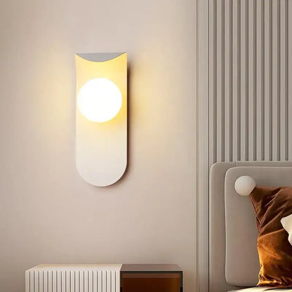 Modern matte black led round wall lamp for living room lighting