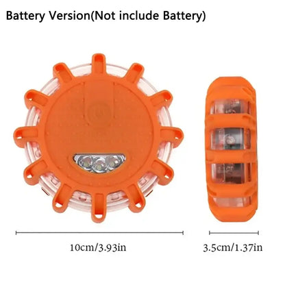Orange led safety flare rechargeable emergency light garage strobe