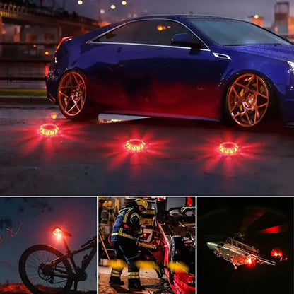 Orange led safety flare rechargeable emergency light garage strobe