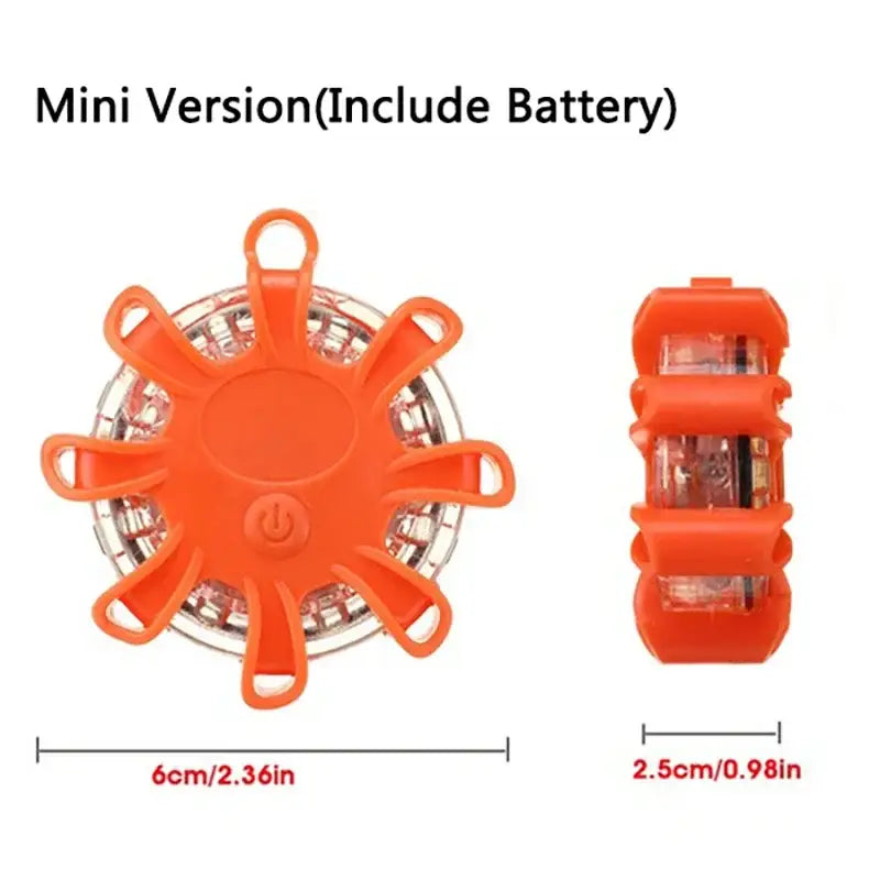 Orange led safety flare rechargeable emergency light garage strobe