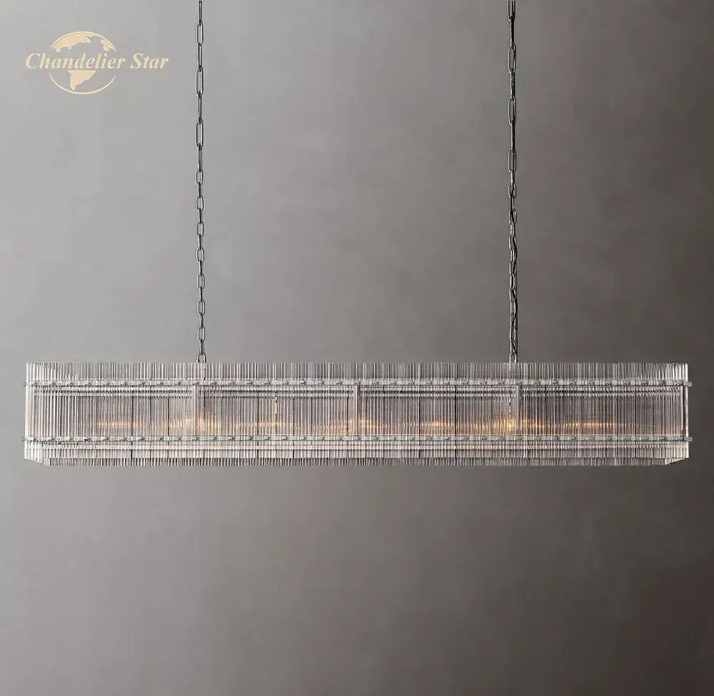 Modern san marco glass chandelier clear & gold dining room light