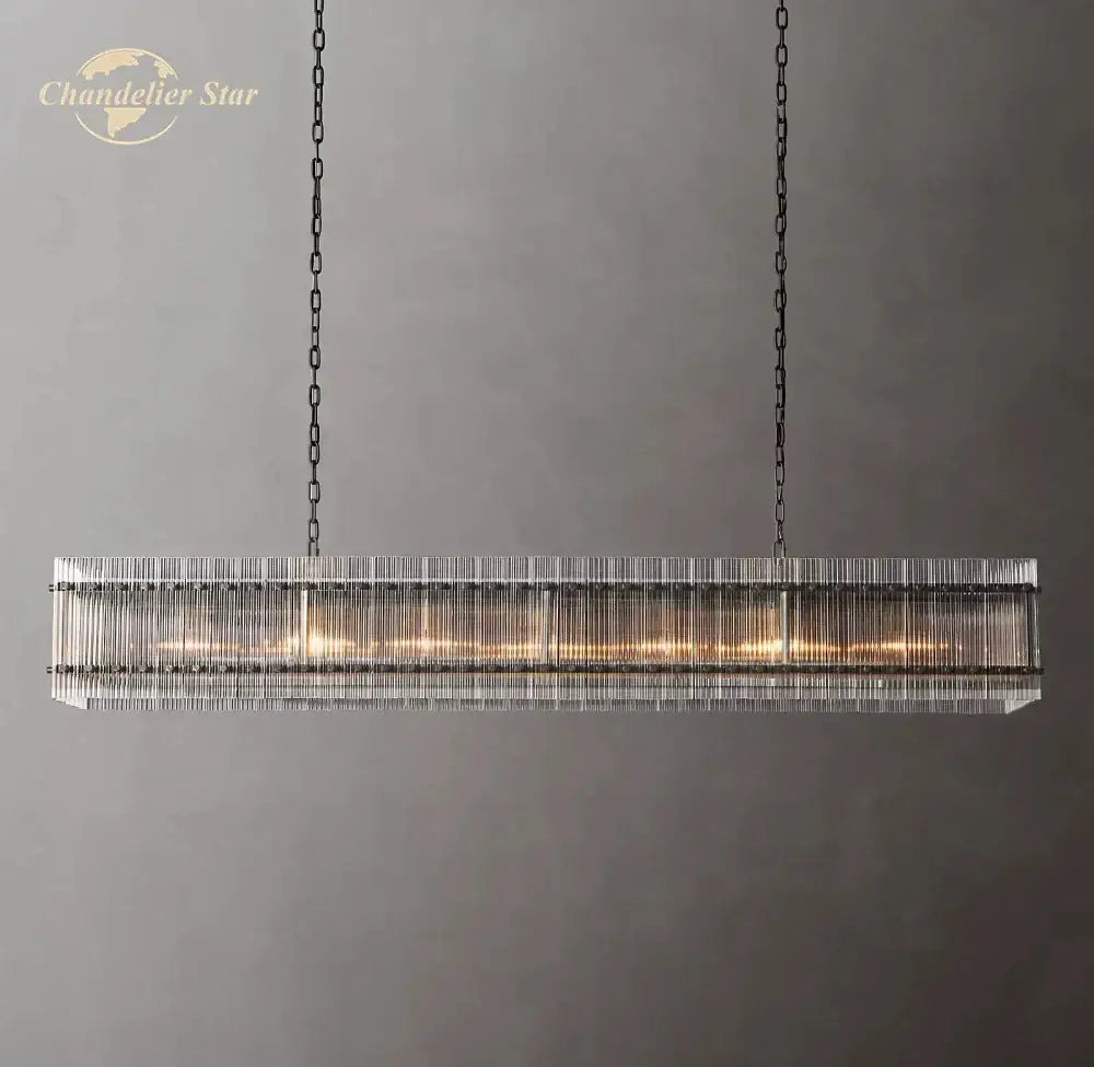 Modern san marco glass chandelier clear & gold dining room light