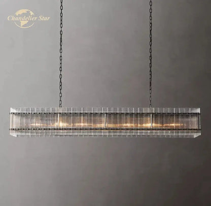 Modern san marco glass chandelier clear & gold dining room light
