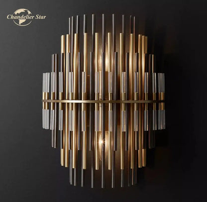 Modern chrome radial led sconce lamp for bedroom