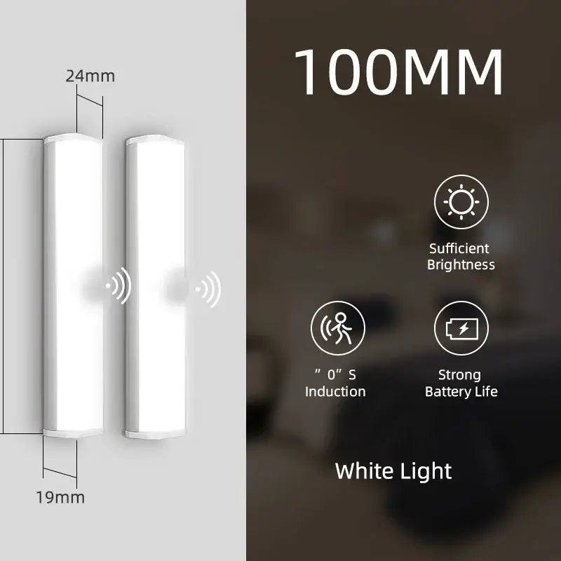 Modern white rectangular led sensor cabinet light kitchen magnetic