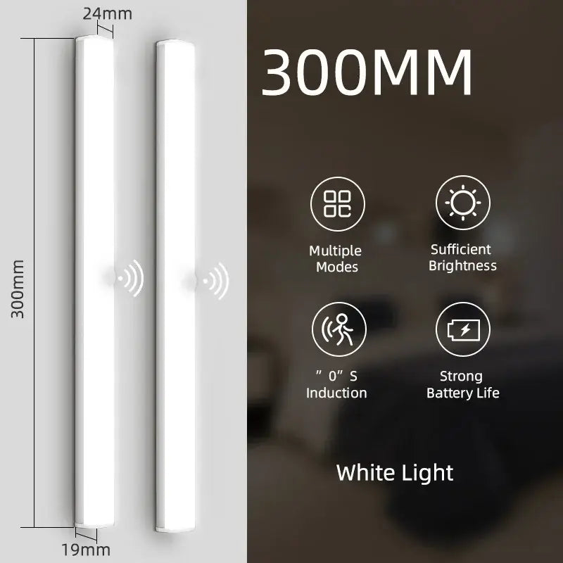 Modern white rectangular led sensor cabinet light kitchen magnetic