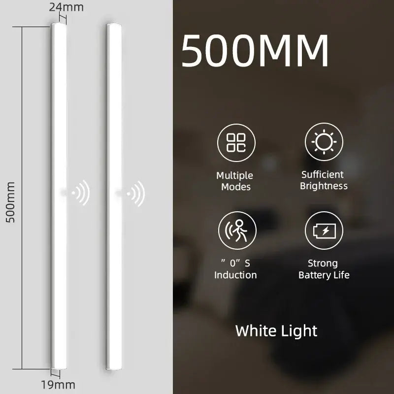 Modern white rectangular led sensor cabinet light kitchen magnetic