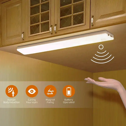 Modern white rectangular led sensor cabinet light kitchen magnetic