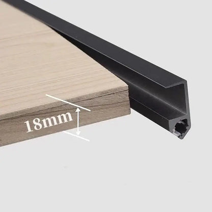 Modern black aluminum led shelf light kitchen corner profile