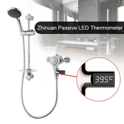 Modern chrome led shower thermometer bathroom temperature display