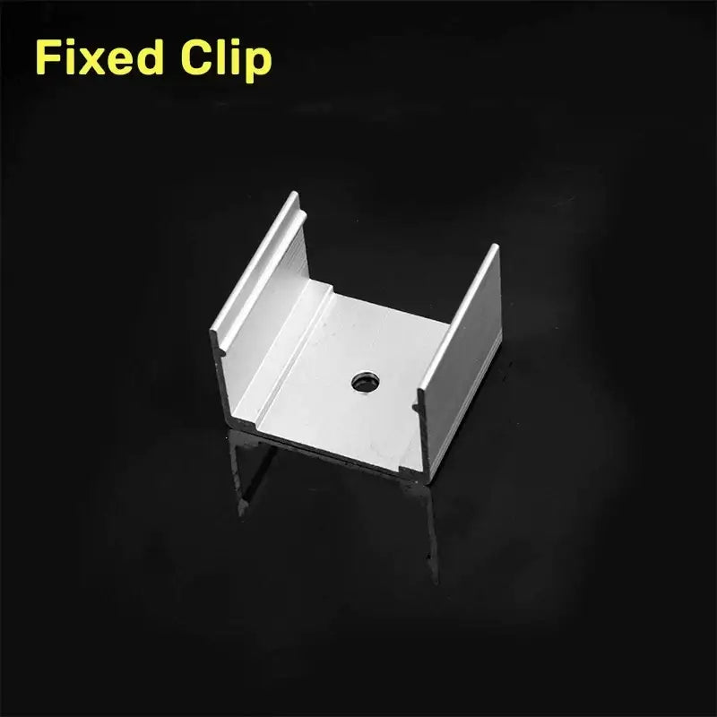 White and aluminum led strip light connector kit for living room