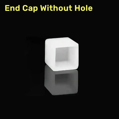 White and aluminum led strip light connector kit for living room