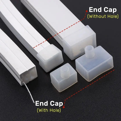 White and aluminum led strip light connector kit for living room