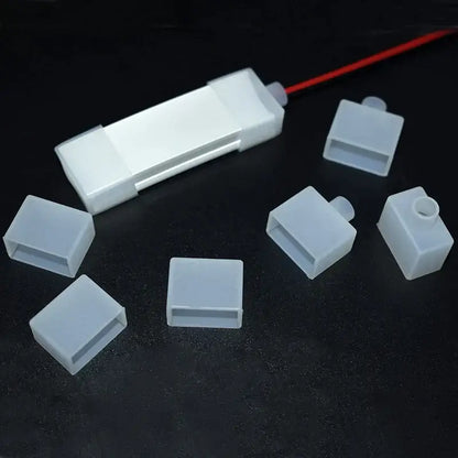 White and aluminum led strip light connector kit for living room