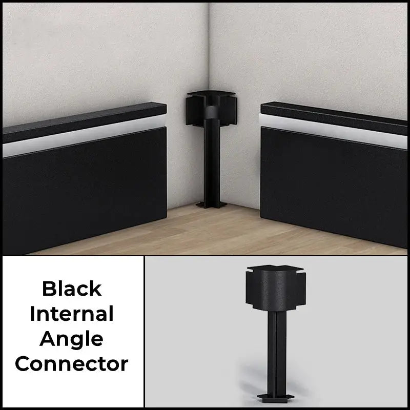 Modern black aluminum profile baseboard led skirting living room lighting
