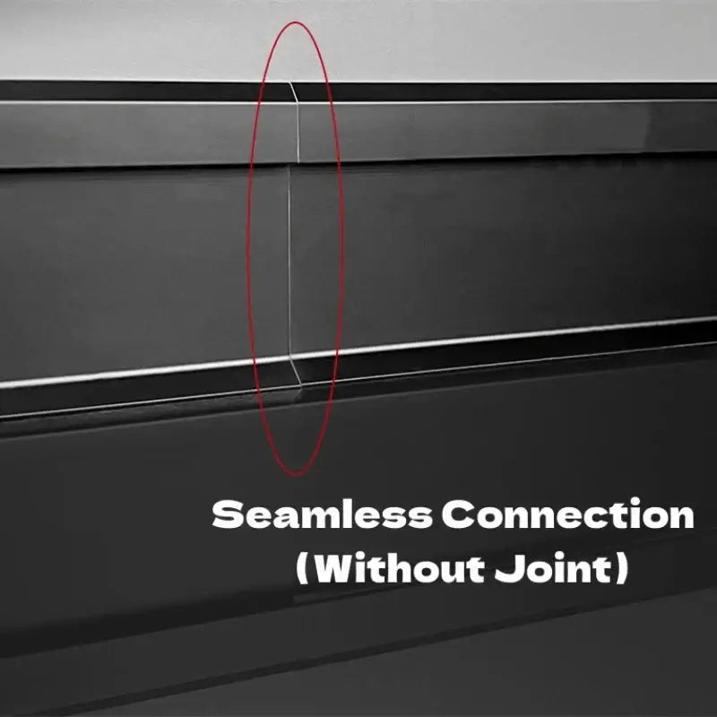 Modern black & gray led skirting line – living room wall trim