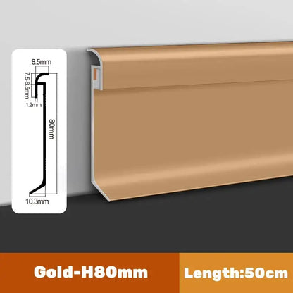 Modern black & gray led skirting line – living room wall trim